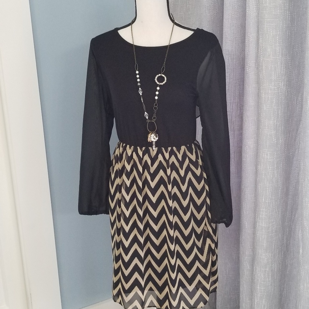 Ing Chevron print dress